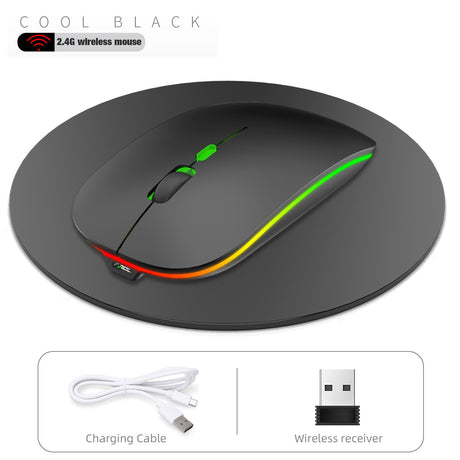 2.4G Colorful Luminous Wireless Mouse Silent Laptop Desktop Office Mouse - V.I.P Digital Presence