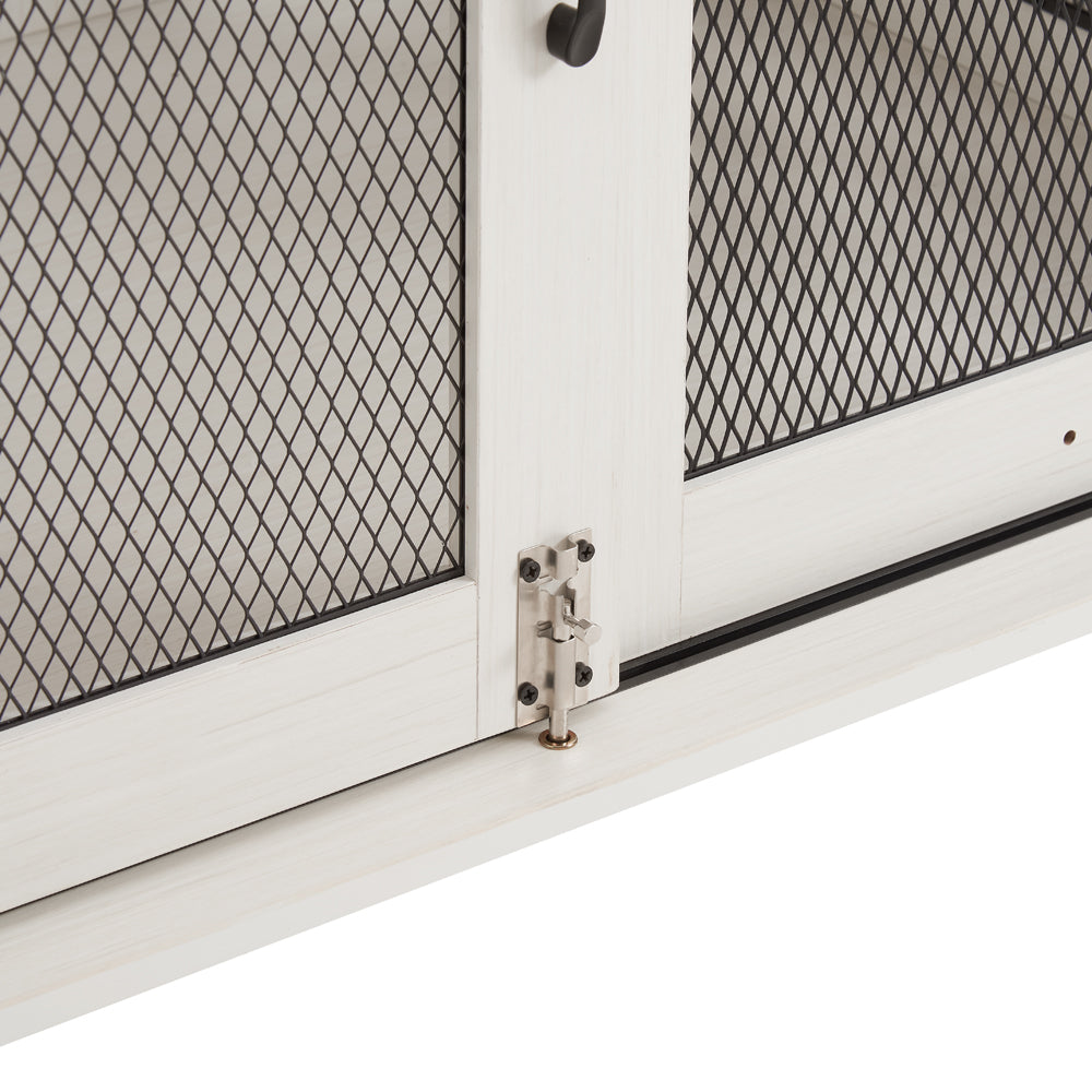 Farm kennel Flat noodles furniture with sliding barn door, farm wooden kennel end table, dog house with removable partition - V.I.P Digital Presence