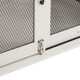 Farm kennel Flat noodles furniture with sliding barn door, farm wooden kennel end table, dog house with removable partition - V.I.P Digital Presence