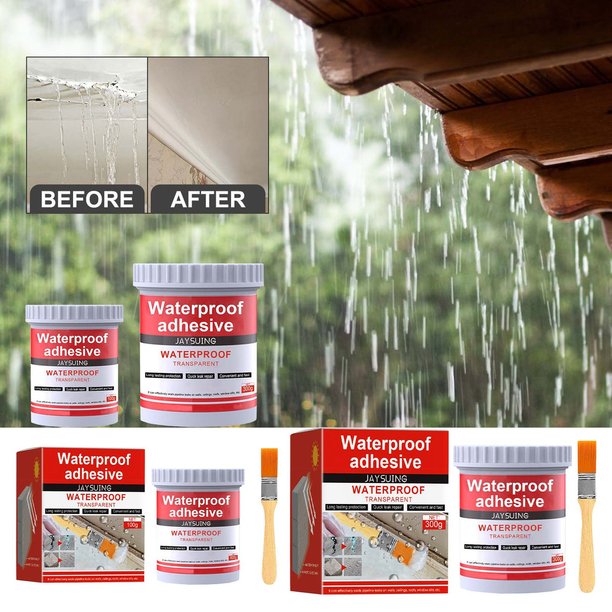 Waterproof Adhesive, Roof Bathroom Kitchen Wall Waterproof Free Smashing Brick Leakproof Paint - V.I.P Digital Presence