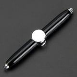 Multi functional rotating luminous flash decompression decompression fingertip rotating metal finger gyroscope ballpoint pen - V.I.P Digital Presence