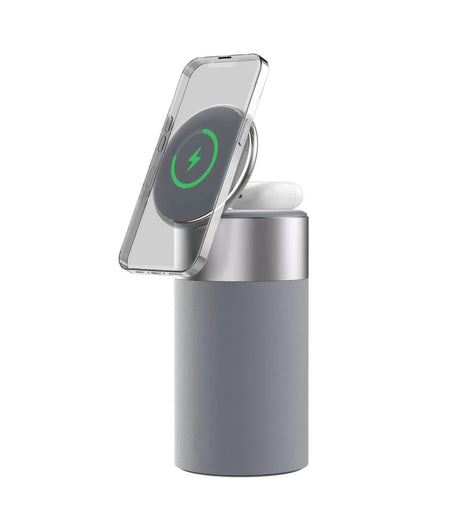 Magnetic wireless charging with Bluetooth speaker, adjustable night light, rechargeable headphones - V.I.P Digital Presence