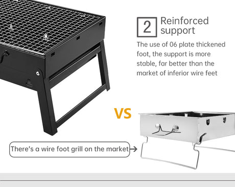 Barbecue Large Outdoor Barbecue Portable Charcoal Grill BBQ Barbecue Folding Barbecue Grill - V.I.P Digital Presence