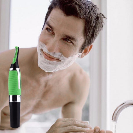 Micro Precision Eyebrow Ear Nose Trimmer Removal Clipper Shaver Personal Electric Built In LED Light Face Care Hair Trimmer - V.I.P Digital Presence