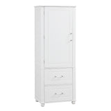 Tall bathroom storage cabinet with two drawers and adjustable shelves for independent storage - V.I.P Digital Presence