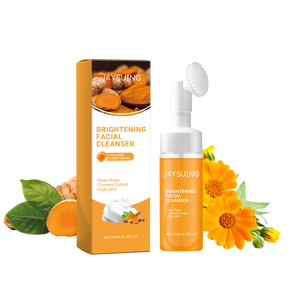 Turmeric Cleansing Mousse For Gentle Cleansing Of Facial Skin Pores Cleanser Moisturizing Skin Care