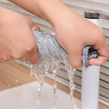 Steel Wire Dishcloth for Home Use, Non-Greasy Steel Wool Scrubbing Cloth, Kitchen Cleaning Cloth, Easy to Clean Silver Wire Rag - V.I.P Digital Presence