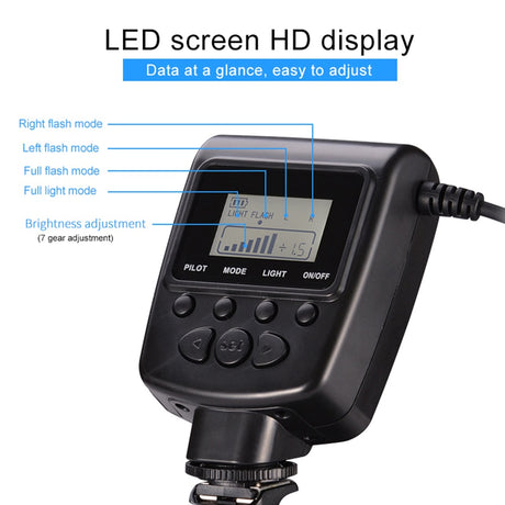 MAMEN 48 Macro LED Ring Flash Light With 8 Adapter Ring For Nikon Canon Pentax Olympus Panasonic Camera DSLR Ring Flash Kit - V.I.P Digital Presence