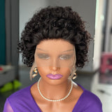 Curly Pixie Cut Lace Wig Human Hair - V.I.P Digital Presence