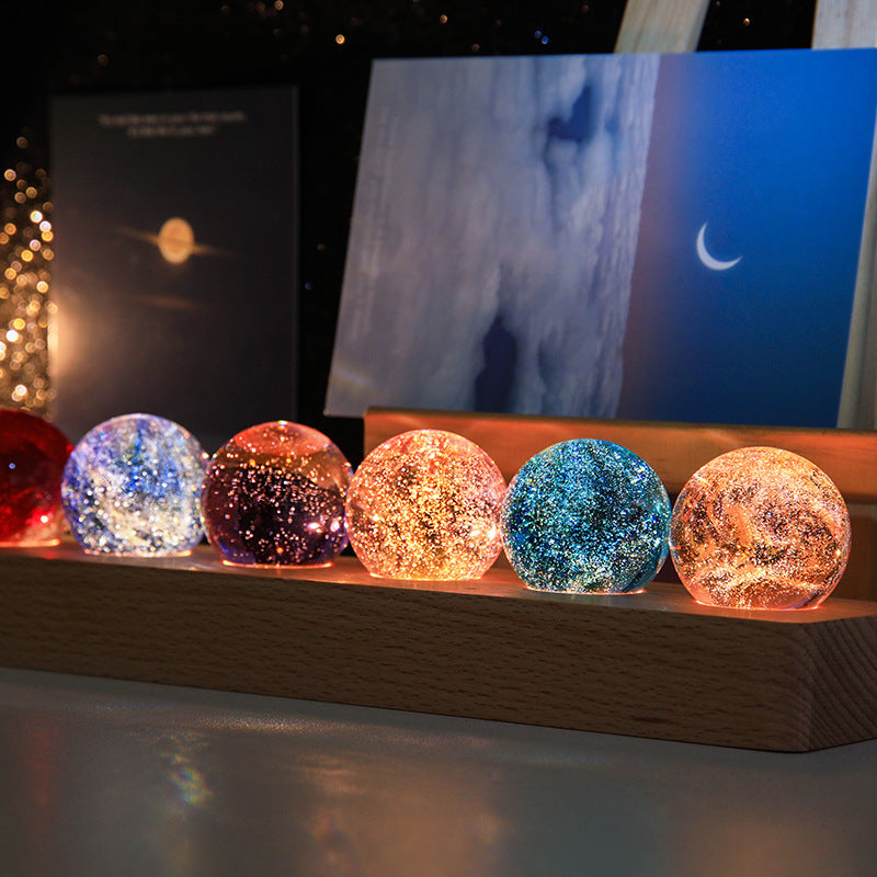 Colorful glass beads dragon beads glowing crystal balls desktop home decor ornaments birthday gifts small night lights - V.I.P Digital Presence