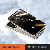 Magnetic Tempered Glass Privacy Metal Case For iphone 15 14 13 12 XR 11 Pro MAX X 7 8 6 Plus 360 Magnet Antispy Protective Cover - V.I.P Digital Presence
