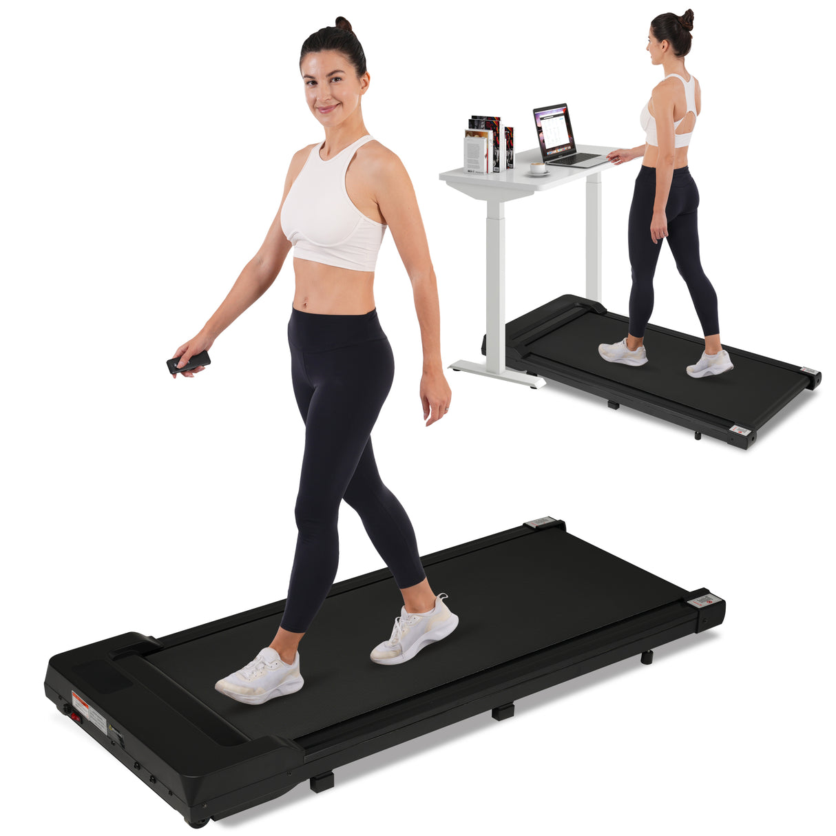 New 8.10 Walking Pad Under Home Desktop Treadmill -2.5HP Walking Treadmill 0.6-4MPH 300LBS Capacity Remote Control Battery - V.I.P Digital Presence