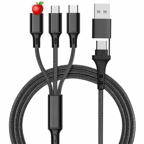 PD two to three braided data cable Type-C three in one car phone charging cable USB multifunctional charging - V.I.P Digital Presence