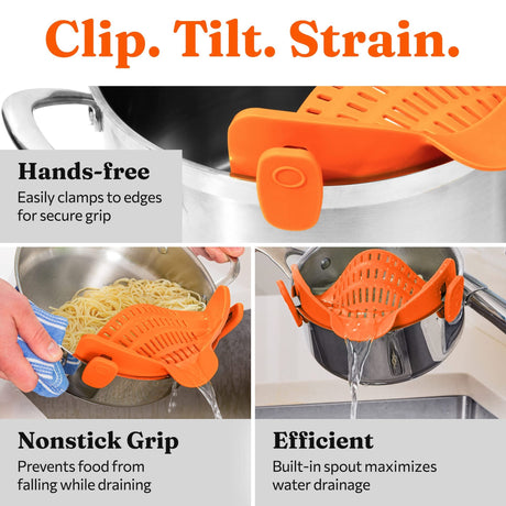 Silicone pasta filter wide mouth drain water filter vegetable and fruit filter clamp pot edge drain block - V.I.P Digital Presence