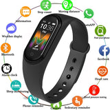 Pulsera inteligente M5 con monitor de actividad física, reloj inteligente deportivo, pulsera inteligente con control del ritmo cardíaco y de la presión arterial.