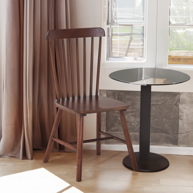 4 dining chairs, walnut wood, rubberwood material, dining chairs, solid wood chairs, solid wood dining table chairs - V.I.P Digital Presence