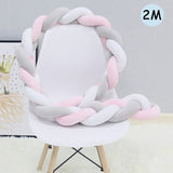 1Pcs 1M/2M/3M Baby Handmade Nodic Knot Newborn Bed Bumper Long Knotted Braid Pillow Baby Bed Bumper Knot Crib Infant Room Decor - V.I.P Digital Presence