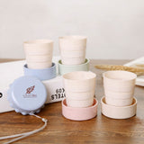 Portable Straw Wheat Plastic Telescopic Drinking Collapsible Folding Cup Travel Camping Convenient Easy To Carry Travel Bottle