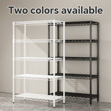 Wire frame metal storage rack adjustable rack, vertical storage rack unit (white, 42L x 18W x 71H) - V.I.P Digital Presence