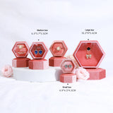 Hexagonal jewelry box, high-end Korean velvet ring earring box, jewelry box, jewelry packaging box - V.I.P Digital Presence