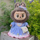Ropa con diseño LABUBU de 58 cm, ropa de muñeca ZIMOMO, juguete de peluche LABUBU de goma, ropa linda