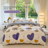 Cartoon Four-Piece Set Fresh Autumn and Winter Single Student Dormitory Bedding Sheet Three-Piece Set Single Quilt Cover - V.I.P Digital Presence