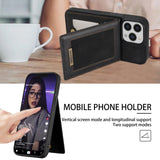 For iPhone 14ProMax Card Holder Phone Leather Case Samsung S23Ultra Photo Frame Magnetic Buckle Protective Case - V.I.P Digital Presence