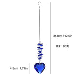 Crystal sun catcher pendant wholesale peach heart love prism living room garden decoration hanging sunshine - V.I.P Digital Presence