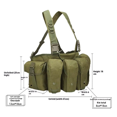 Replicate Russian individual gear: SMERSH tactical vest, MOLLE chest rig – military fan combat equipment for cosplay - V.I.P Digital Presence
