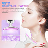 EMS Neck Face Lifting Beauty Device Vibration Massager LED Photon Therapy Skin Tighten Wrinkle Removal Skin Care Tools - V.I.P Digital Presence