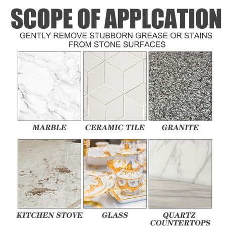 Stone Cleaning Powder, Household Kitchen Countertop Marble Tile Stain Cleaning Decontaminating Polishing Powder - V.I.P Digital Presence