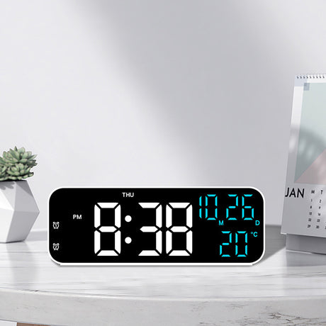 Digital Alarm Clock with Temp, Date, Week. Night Mode. Voice - controlled. 12/24H LED - V.I.P Digital Presence