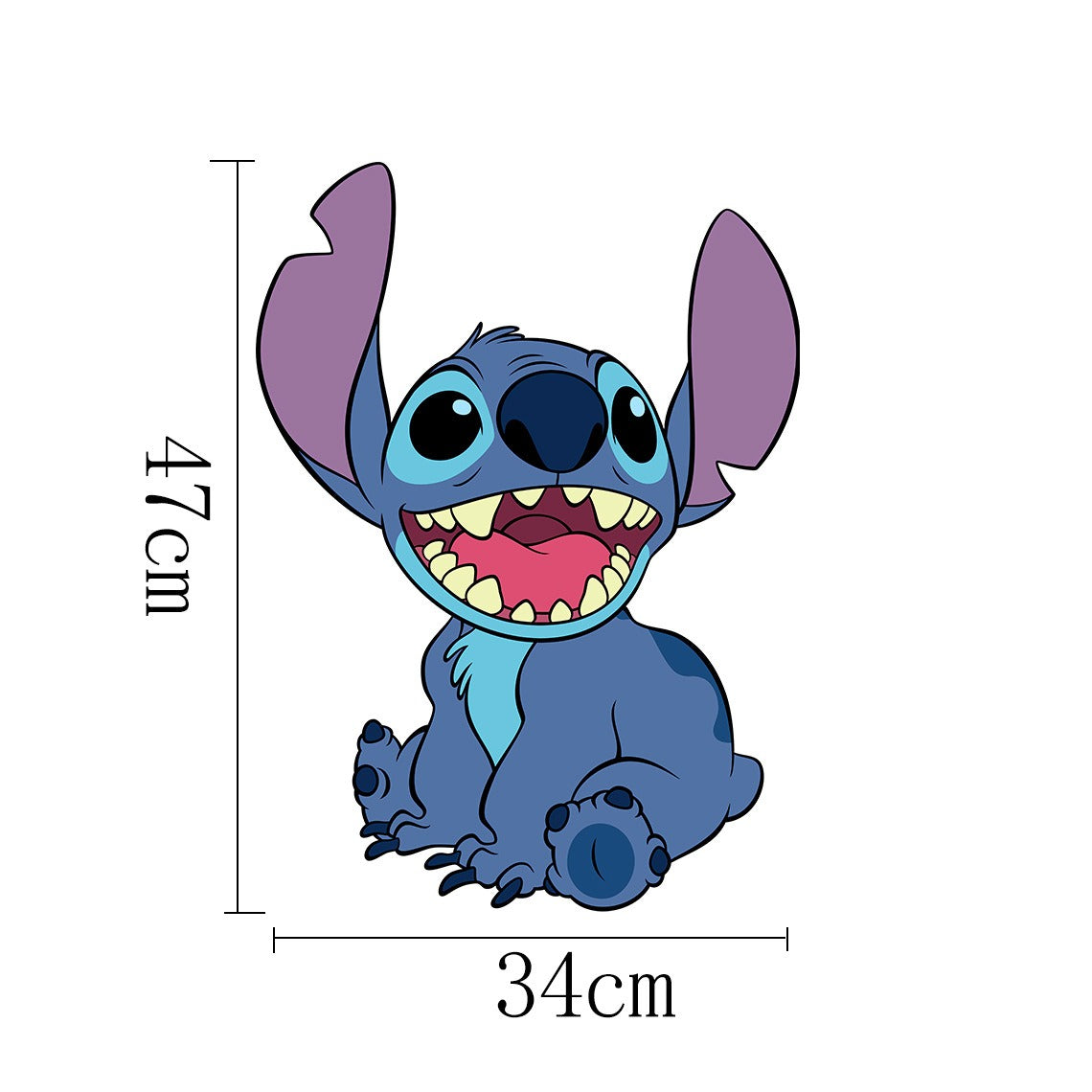 3D Broken Wall Stitch Wallpaper Children's Room Art Poster Decoration Self Adhesive Cartoon Anime Sticker Glass Door Sticker - V.I.P Digital Presence