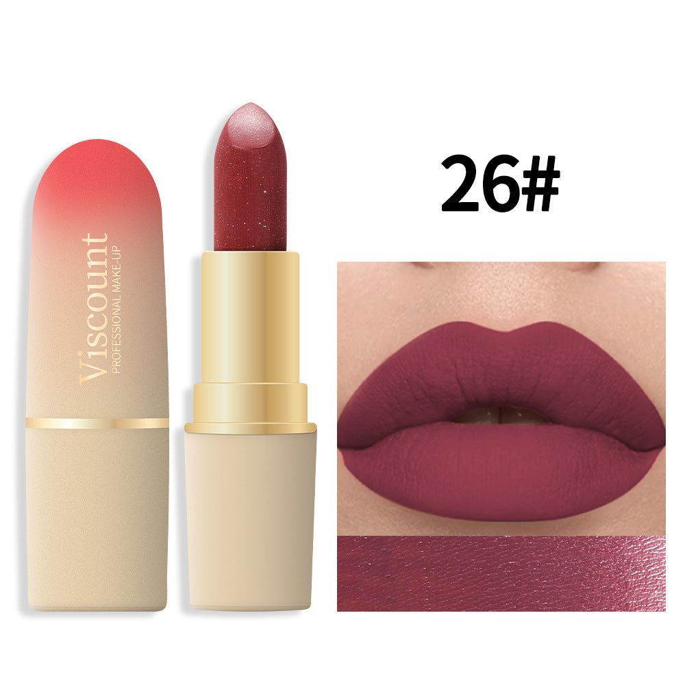 Waterproof And Durable Lipstick Velvet Fine Glitter Matte Lip And Cheek Dual-Use Lipstick - V.I.P Digital Presence