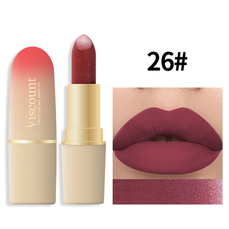 Waterproof And Durable Lipstick Velvet Fine Glitter Matte Lip And Cheek Dual-Use Lipstick - V.I.P Digital Presence
