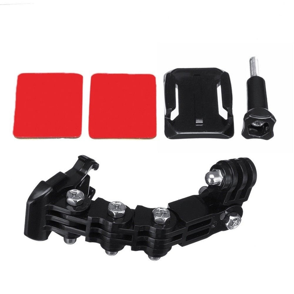 Brazo adhesivo curvo para soporte de casco de motocicleta para Xiaomi Yi 4K, GoPro Hero 8, 7, 6, 5, 4, SJCAM SJ4000, Eken H9, accesorios para cámara de acción. 