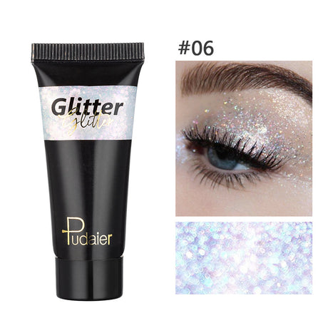 Makeup Pudaier monochrome glitter eyeshadow stage makeup face body glitter 12 color liquid eyeshadow - V.I.P Digital Presence