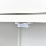 Kitchen Island Cart with Solid Wood Top and Locking Wheels 54.3 Inch Width  (White)