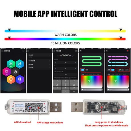 10 in 1 Car LED Acrylic Light Strip RGB Symphony Auto Interior Strip Lights Remote/APP Control Decorative Atmosphere Lamp - V.I.P Digital Presence