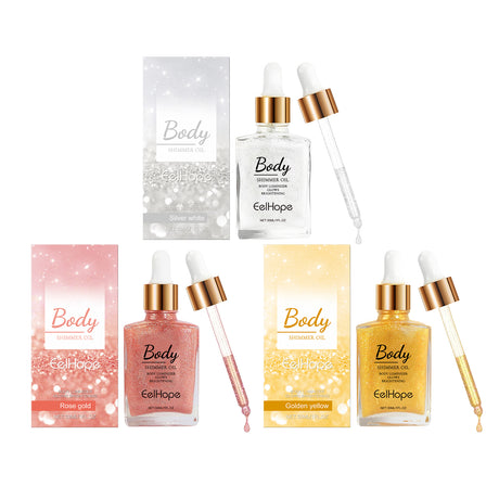 Body Glitter Oil, Facial Body Liquid Highlighter Moisturizer Easy To Apply Party Focus Brightening - V.I.P Digital Presence