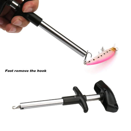 Easy Fish Hook Remover New Fishing Tool Minimizing The Injuries Tools Tackle T-type hook remover hook fishing tool - V.I.P Digital Presence