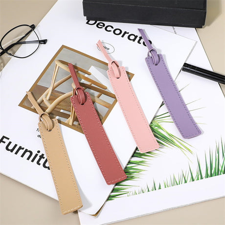 Creative leather gift bookmark personalized leather reading book pagination clip student book marker holder - V.I.P Digital Presence