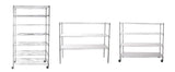 7 Tier Wire Shelving Unit 2450 LBS NSF Height Adjustable Metal Garage Storage Shelves with Wheels Chrome