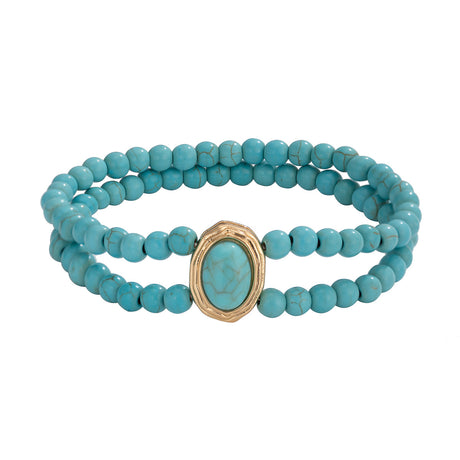 White anklets double-layer ankle bracelet with high-end and personalized bead, turquoise imitation pearl ankle chain - V.I.P Digital Presence