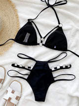 Cutout Halter Neck Two-Piece Bikini Set - V.I.P Digital Presence