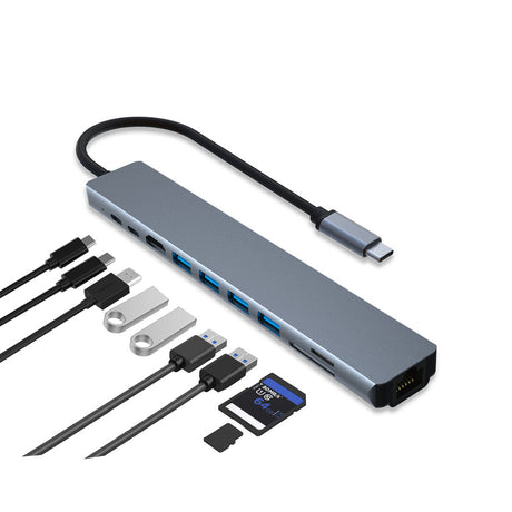 Ten in One Expansion Dock Type-C to HDMI 4K 100Mbps Ethernet Port Laptop Expansion Dock USB Hub - V.I.P Digital Presence