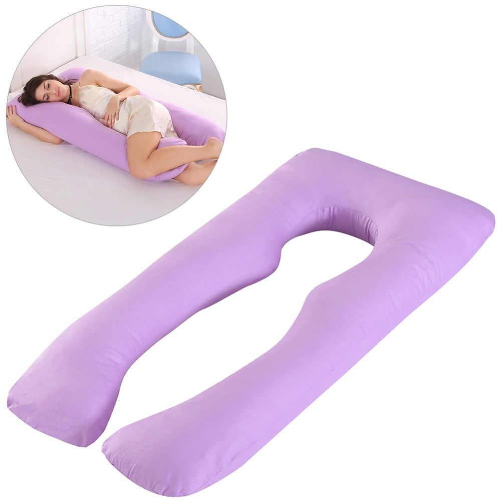 Almohada de embarazo, ropa de cama, almohada de cuerpo entero para embarazadas, cómoda almohada en forma de U, almohadas largas de apoyo para dormir de lado