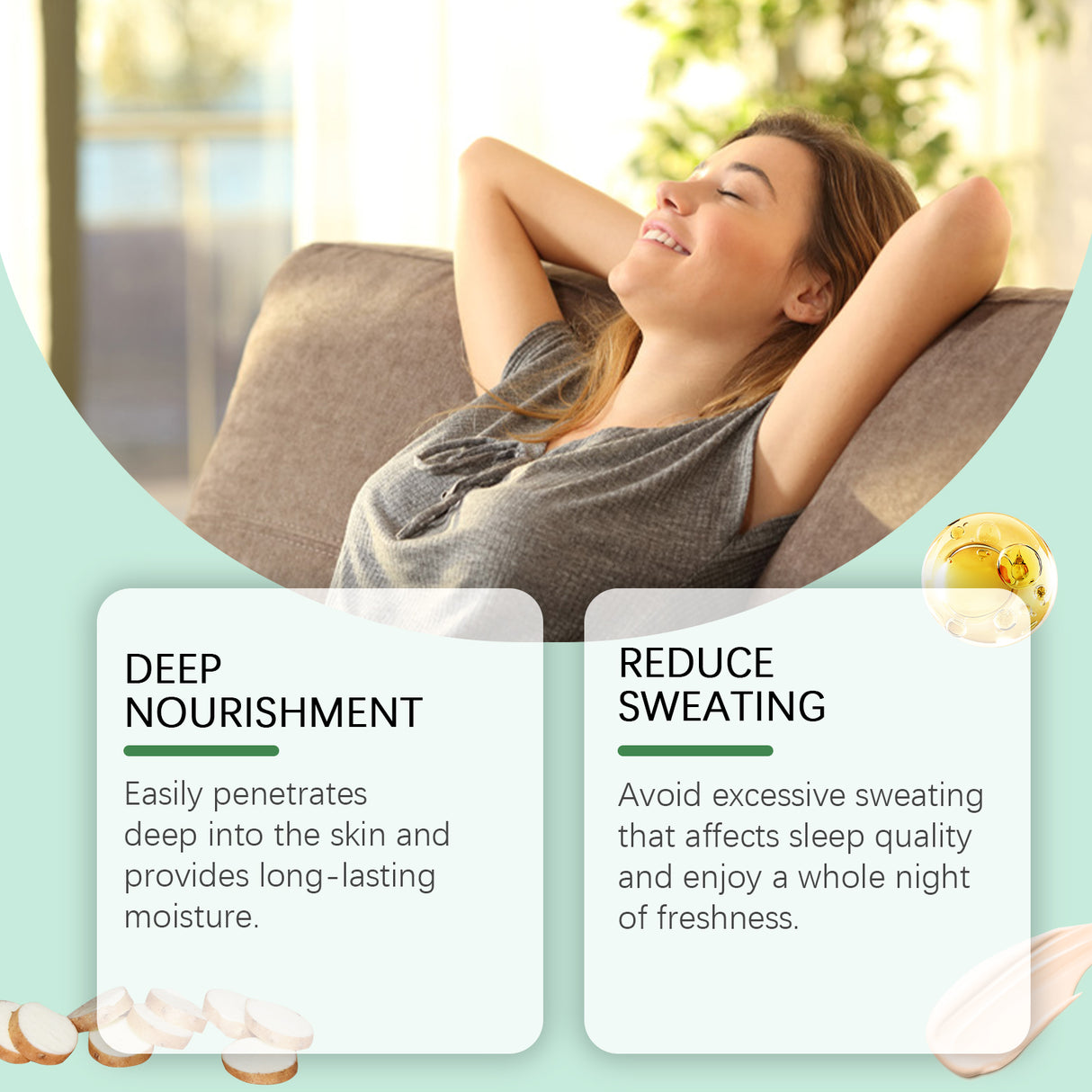 Wild Yam Body Moisturizer Nourishes, Hydrates, Firming, Lightening And Delicate Skin Yam Cream