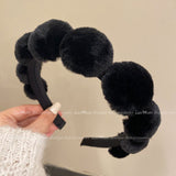 Retro plush hair hoop women's headband compression headband accessories - V.I.P Digital Presence