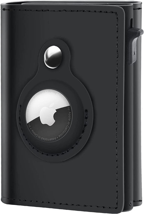 Airtag metal card holder genuine leather and aluminum alloy card holder - V.I.P Digital Presence